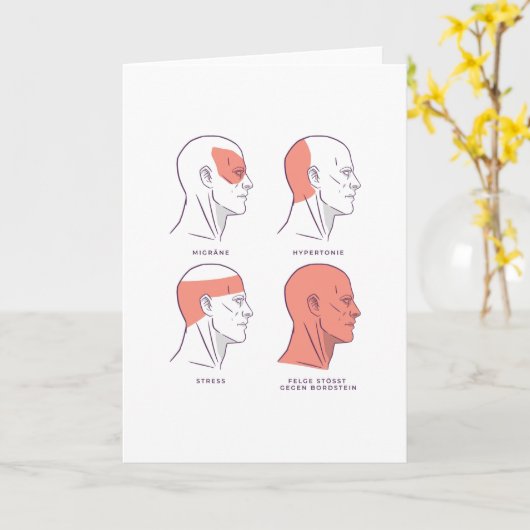 Carte Stress drôle (Fleur jaune)