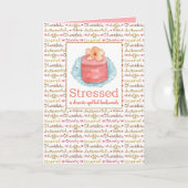 Carte Stress Est Desserts Écrits À L'Arrière Soyez Calme (Devant)