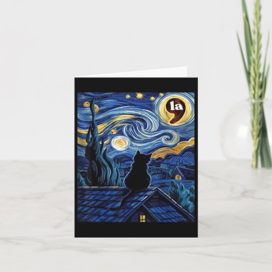 Carte Stress Night Black Cat Comma La Kamala Harris 2 (Devant)