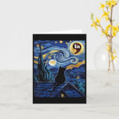Carte Stress Night Black Cat Comma La Kamala Harris 2 (Fleur jaune)