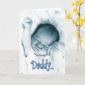 Carte Stretching Baby Boy - Fête des pères du Fils (Fleur jaune)