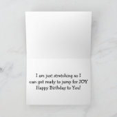 CARTE STRETCHING PUP VEUT SAUTER POUR JOY BANTHDAN CARD (Intérieur)