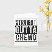 Carte Stright Outta Chemo Funny Byttle Sensibilisation a (Fleur jaune)
