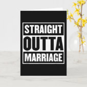 Carte Stright Outta Mariage Funny Divorce Party (Fleur jaune)