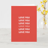 Carte Stripe Red Love You (Fleur jaune)