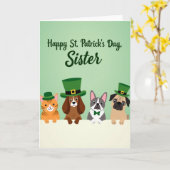 Carte Striped Animals Holiday Card (Fleur jaune)