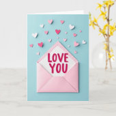 Carte Striped Love You (Fleur jaune)