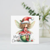 Carte Striped Ornament Fairy – Holiday Card (Debout devant)