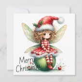 Carte Striped Ornament Fairy – Holiday Card (Devant)