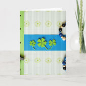 Carte Striped Shamrock Pattern Card (Devant)