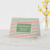 Carte Stripes Cousin & Famille Joyeux Noël (Fleur jaune)