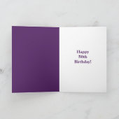 Carte Stripes Purple Quadrangle on Grey 50e Birthday (Intérieur)