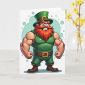 Carte Strong Leprechaun Portrait Card (Fleur jaune)
