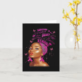 Carte Strong Smart Black Women Brast Cancer Survive Pin (Fleur jaune)