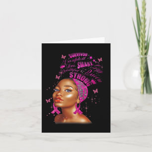Carte Strong Smart Black Women Brast Cancer Survive Pin