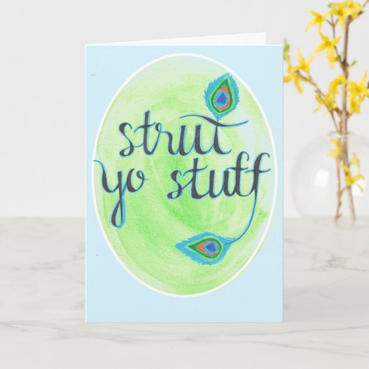 Carte "Strut Yo Stuff" (Fleur jaune)