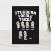 Carte Stubborn Poodle Tricks Funny Dog Lover Owner (Devant)