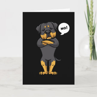 Carte Stubborn Rottweiler Dog