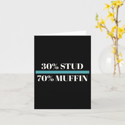 Carte Stud 70% Muffin Funny Fête des pères Valentines (Fleur jaune)