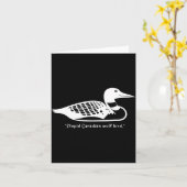 Carte Stud Canadian Wolf Bird Funny Loon Humor (Fleur jaune)