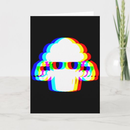 Carte Stud Muffin Funny Muffin Vaporwave Edm Cyber Glitc (Devant)