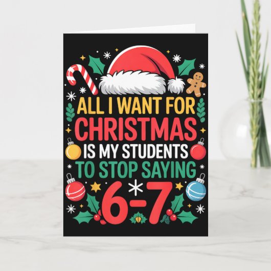 Carte Students Saying 67 Meme Six Seven Funny Christmas (Devant)