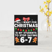 Carte Students Saying 6-7 67 Six Seven Funny Teacher Chr (Fleur jaune)
