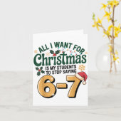 Carte Students Saying 6-7 67 Six Seven Funny Teacher Chr (Fleur jaune)