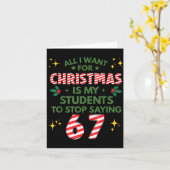 Carte Students Saying 6-7 67 Six Seven Funny Teacher Chr (Fleur jaune)