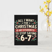 Carte Students Saying 6-7 67 Six Seven Funny Teacher Chr (Fleur jaune)