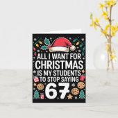 Carte Students Saying 6-7 Funny Six Seven Teacher Christ (Fleur jaune)