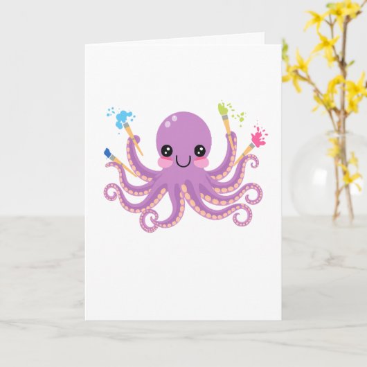 Carte Studio Creative Pieuvre (Fleur jaune)
