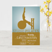 Carte Studio Pilates - carte, saluant (Fleur jaune)