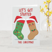Carte Stuffed Christmas Stocking Card (Fleur jaune)