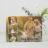 Carte Style 4 Photo Joyeux Noël (Debout devant)