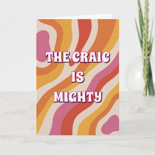 Carte style années 70, irlandais Le craic est puissant