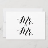 Carte Style calligraphie "M. et M." SIGNE MARIAGE (Devant)