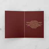 Carte Style Chic Bourgogne Rouge et Or 21e anniversaire (Intérieur)