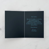 Carte Style Chic Sapphire Bleu et Noir 45e anniversaire (Intérieur)