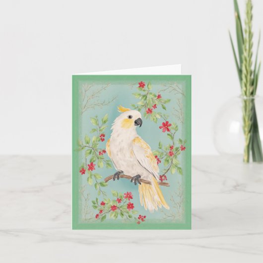 Carte Style Chinoiserie Cockatoo Peinture Papeterie (Devant)