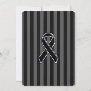 Carte Style Chrome Noir de la sensibilisation au ruban
