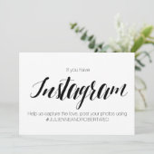 Carte Style de calligraphie « Hashtag Instagram » pour p (Debout devant)