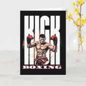Carte Style de combat de kickboxing (Fleur jaune)