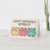 Carte Style de dessin animé Kawaii mignon hamsters perso (Devant)