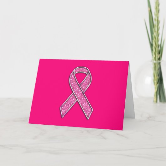 Carte Style de Parties scintillant courbée Chrome Pink R (Devant)