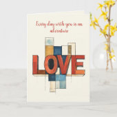 Carte Style de rue Love Valentines Day (Fleur jaune)