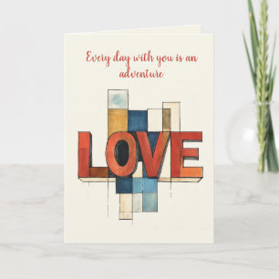 Carte Style de rue Love Valentines Day