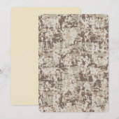 Carte Style Désert Camouflage Numérique Décoration Beige (Devant / Derrière)
