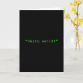 Carte Style d'ordinateur "Hello World" (Fleur jaune)