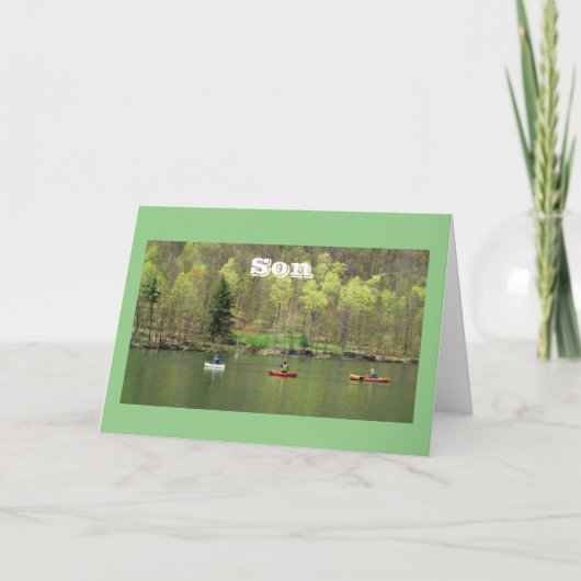 CARTE STYLE DU LAC D'ANNIVERSAIRE - POUR VOUS **SON** (Devant)